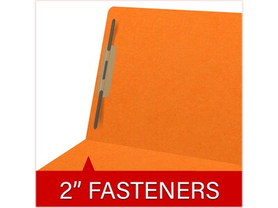 Medical Arts Press Heavy Duty End Tab File Folder, Straight-Cut, Letter Size, Orange, 40/Box (S-09461-ORG)