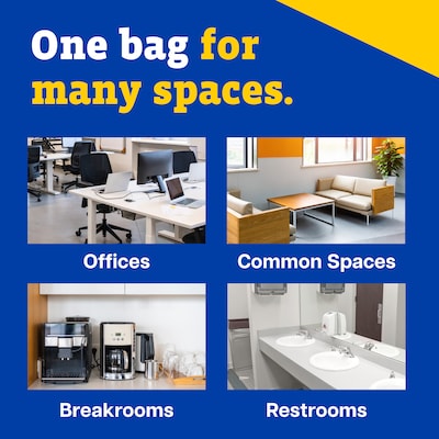 CloroxPro Glad 13 Gallon Drawstring Kitchen Trash Bag, Unscented, Gray, 110 Total Bags (22657)