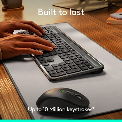 Logitech Signature Slim Solar+ Wireless Bluetooth Keyboard K980, Graphite (920-013755)