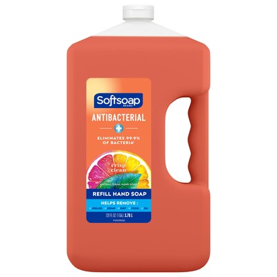 Softsoap Antibacterial Liquid Hand Soap Refill, Crisp Clean - 1.0 Gal