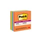 Post-it Super Sticky Notes, 4" x 4", Energy Boost Collection, Lined, 90 Sheet/Pad, 6 Pads/Pack (6756SSUC)
