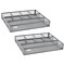 Mind Reader 6-Compartment Metal Drawer Organizer, Silver, 2/Set (2DEER-SIL)