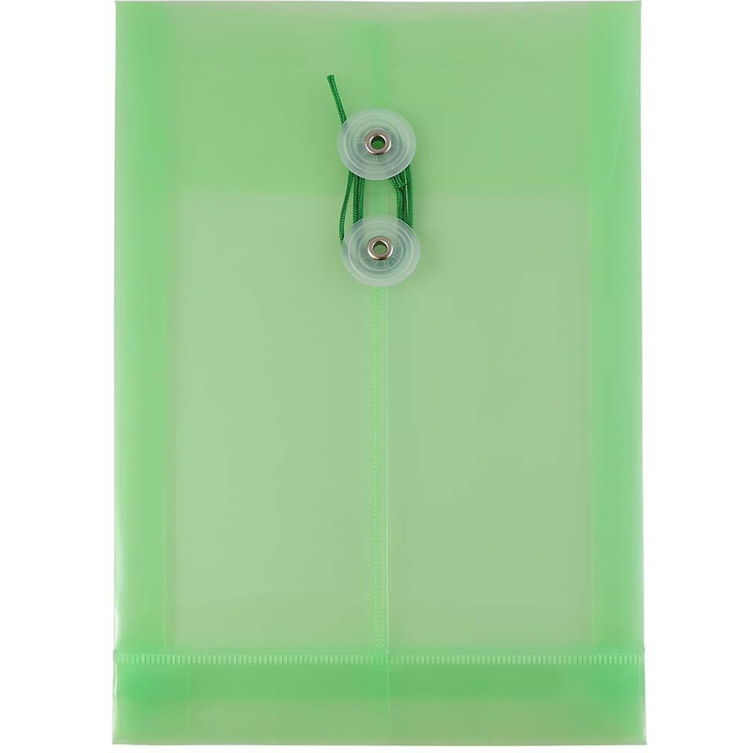 JAM Paper Premium Expanding Wallet with Button & String Closure, 6 1/4 x 9 1/4, Green, 3/Pack (472B1grx3)