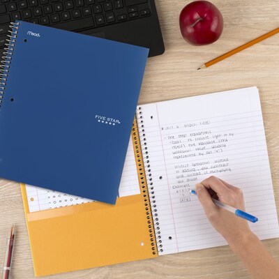 Five Star Study App 1-Subject Notebooks, College Ruled, 100 Sheets, Blue (820002NH0)