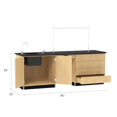 Diversified Woodcrafts 96W Instructors Desk, Wood (1116K-L)
