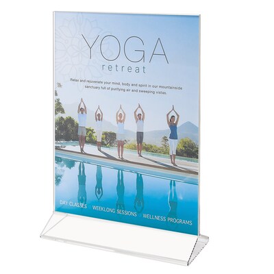 Staples Sign Holder, 8.5" x 11", Clear Acrylic, 10/Carton (ST62658)