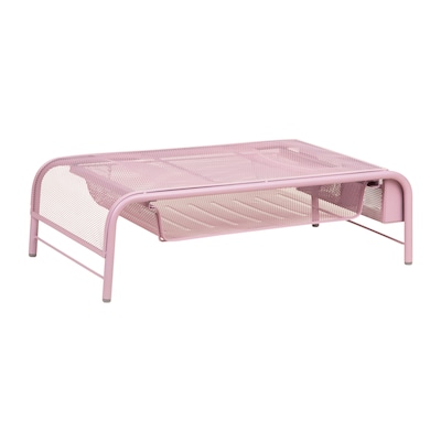 Staples Metal Mesh Monitor Stand, Up to 32 Monitor, Dusty Pink (ST63851)