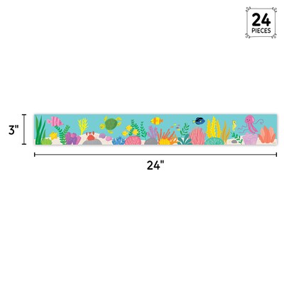 Creative Teaching Press EZ Border, 3" x 2', Sea Friends Under the Sea, 24/Pack, 3 Packs/Bundle (CTP11057-3)