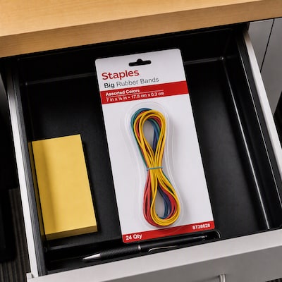 Staples Oversized Rubber Bands, 7" x 0.125", 24/Pack (28628-CC)