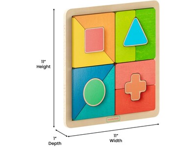 Flash Furniture Bright Beginnings Geometric Shape Building STEM Puzzle Board (MK-MK00606-GG)
