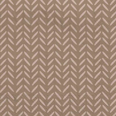 Party City Herringbone Lunch Napkin, 2-Ply, Taupe, 40 Napkins/Pack (AM610007)
