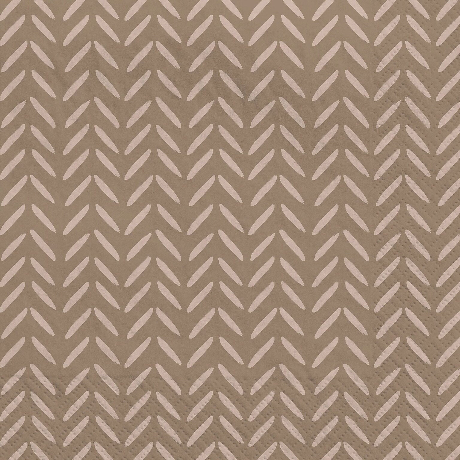 Party City Herringbone Lunch Napkin, 2-Ply, Taupe, 40 Napkins/Pack (AM610007)