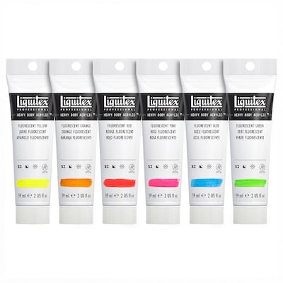 Liquitex Professional Heavy Body Acrylic Paint Tube, Assorted Colors, 59 mL, 6/Pack (LIQ3699410)