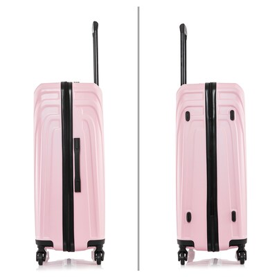 InUSA Vasty 3-Piece Hardside Spinner Carry-On Luggage Set, TSA Checkpoint Friendly, Pink (IUVASSML-PNK)