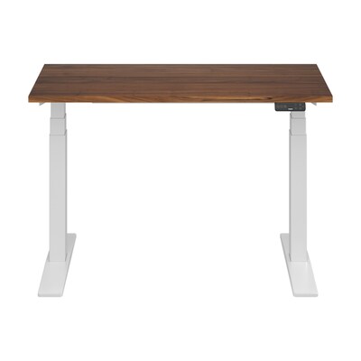 FlexiSpot E7 Commercial 48W Electric Rectangular Adjustable Standing Desk, Black Walnut/White (E7W