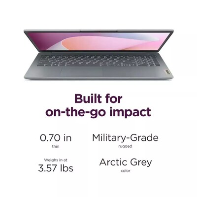 Lenovo IdeaPad Slim 3 15.6" Touchscreen Laptop, AMD Ryzen 7 5825U, 16GB RAM, 512GB SSD, Windows 11 Home (82XM00LMUS)