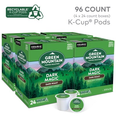 Green Mountain Dark Magic Coffee Keurig® K-Cup® Pods, Dark Roast, 96/Carton (4061)