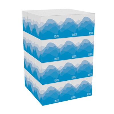 Pacific Blue Select Facial Tissue, 2-ply, 100 Tissues/Box, 36 Boxes/Pack (46200)