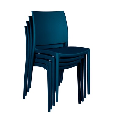 Regency Niche Terrace 5-Piece Square Dining Set, 31.5"D x 31.5"W, Coastal Navy (TOB3131NV41NV)