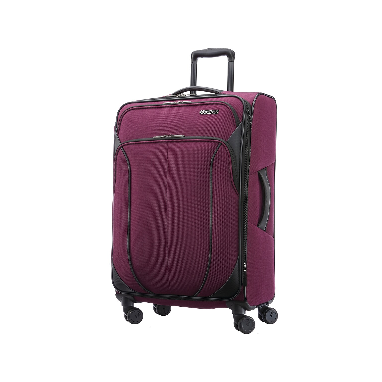 American Tourister 4 Kix 2.0 Polyester 4-Wheel Spinner Luggage, Purple Orchid (142353-2011)