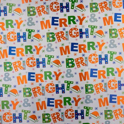 JAM Paper® Wrapping Paper - Premium Foil Gift Wrap - 75 Sq Ft - Frosted Holidays Set - 3/Pack