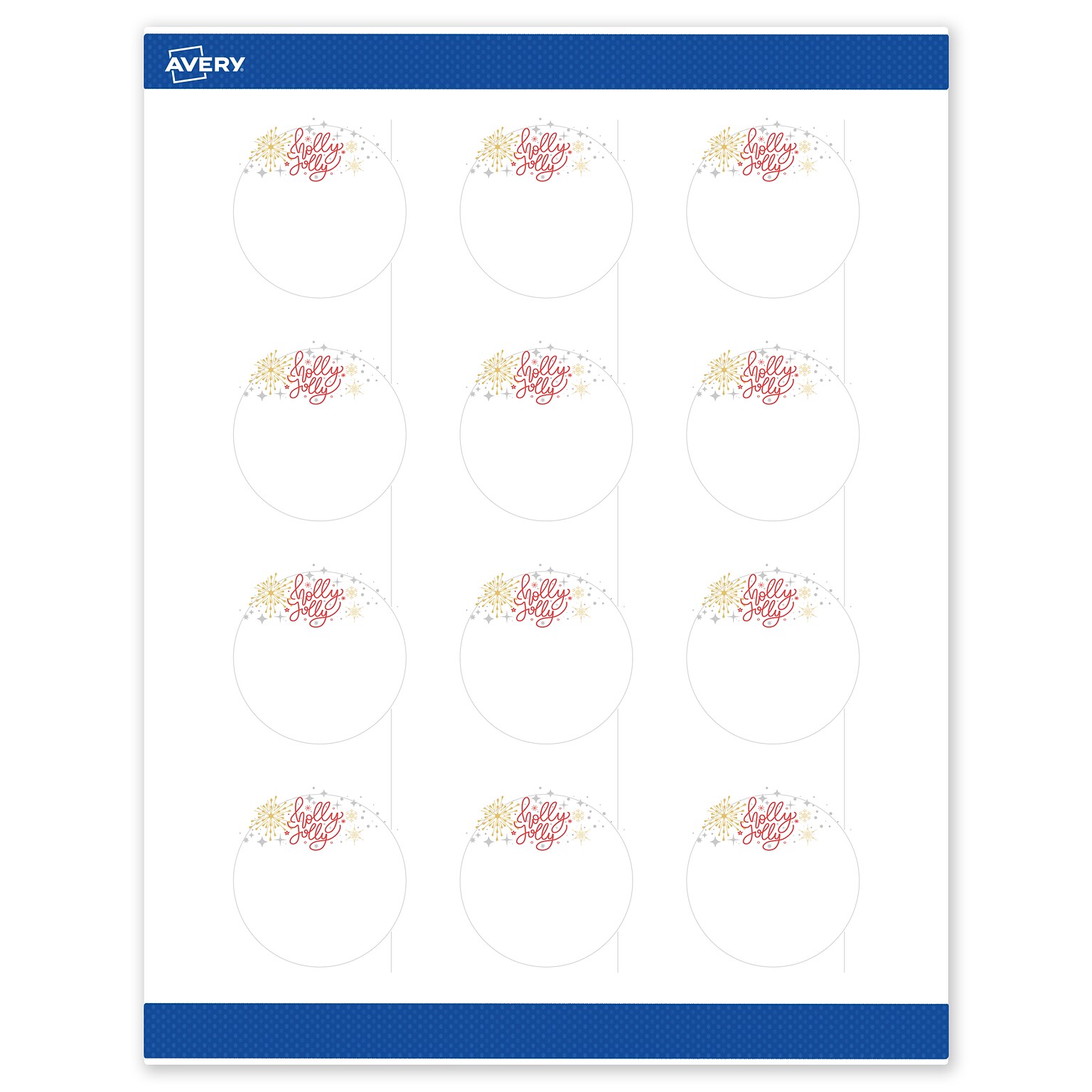 Avery Circle Multipurpose Labels, 2 Dia., White, 120/Pack (19479370430)