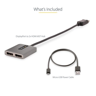 StarTech DisplayPort to HDMI/HDMI Audio/Video Adapter, Male to Female, Silver (MST14DP122HD)