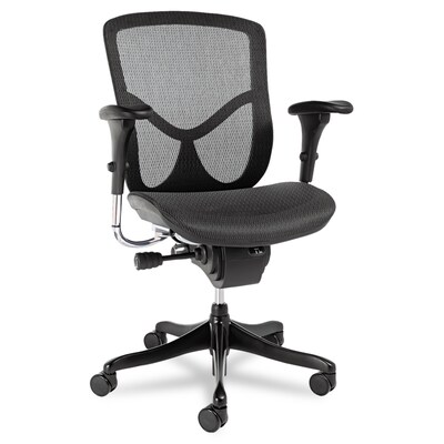 Alera® EQ Series Width Adjustable Arm Ergonomic Mesh Computer and Desk Chair, Black (ALEEQA42ME10B)