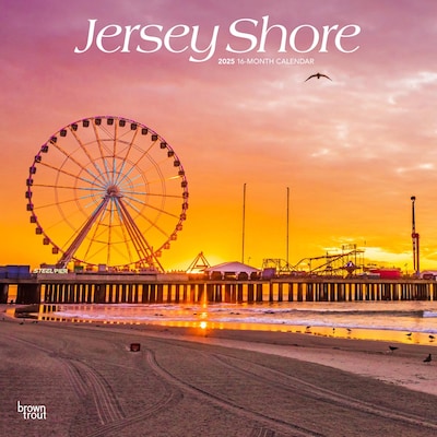 2025 BrownTrout Jersey Shore 12 x 12 Monthly  Wall Calendar (9781975474980)