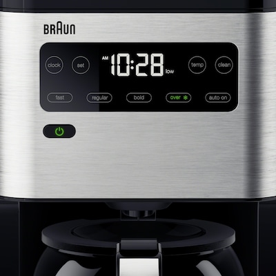 Braun PureFlavor 14-Cup Automatic Drip Coffee Maker, Black (KF5650BK)