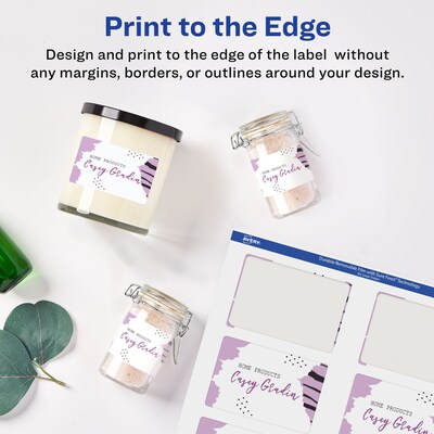 Avery Laser/Inkjet Rectangle Multipurpose Labels, 2" x 3", Matte White, 24 Labels/Pack (94237)