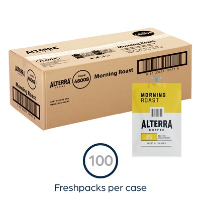 Alterra Morning Roast Coffee Flavia Freshpacks, Light Roast, 100/Carton (MDRA182)