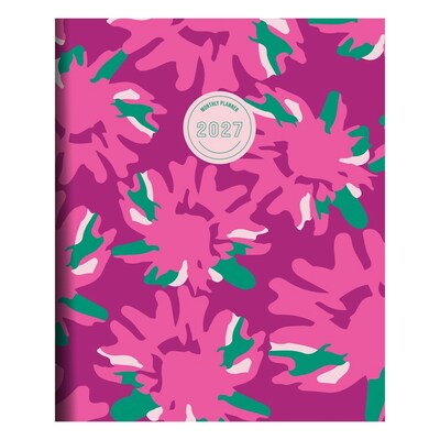 2027 TF Publishing Pom Poms 9 x 11  Monthly Standard Planner, Paperboard Cover, Multicolored (27-4704)