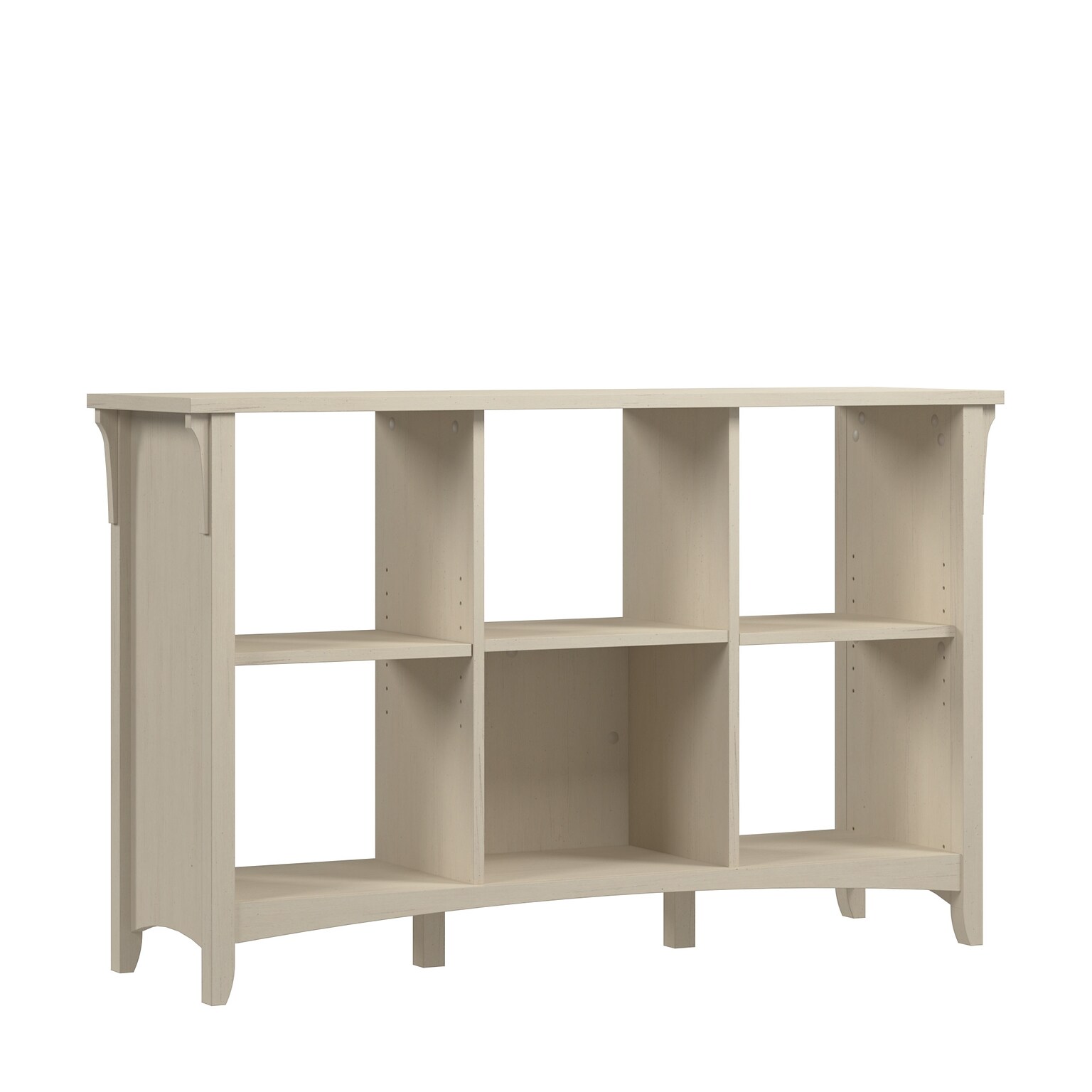 Bush Home Salinas 6 Cube Organizer, Antique White (SAB148AW-03)