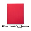 Staples 2 Pocket Pocket Folders with Fasteners, Red, 25/Box (50772/27540-CC)