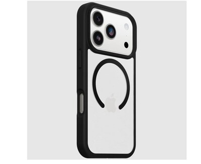 OtterBox React MagSafe Phone Case for Apple iPhone 17 Pro, Shock Absorbing, Black Crystal (77-98631)