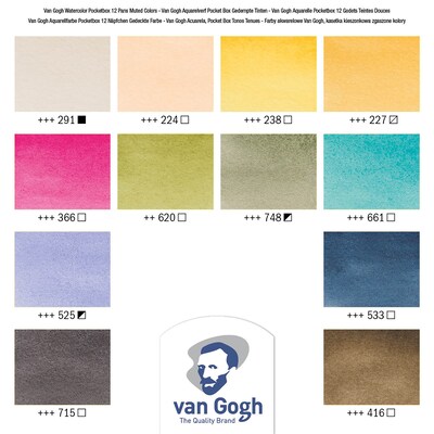 Talens Van Gogh Muted Color Selection Watercolor Paint, Assorted Colors (VNG20808644)