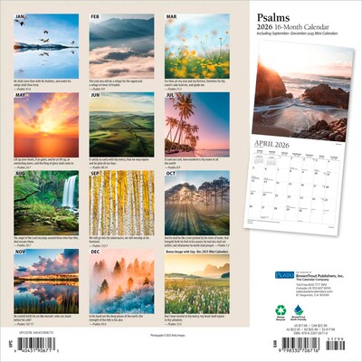 2026 Plato Psalms 12 x 12 Monthly Wall Calendar (9798330706716)