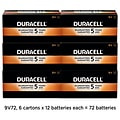 Duracell CopperTop 9V Alkaline Battery, 72/Pack (MN1604BKD)