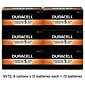 Duracell CopperTop 9V Alkaline Battery, 72/Pack (MN1604BKD)