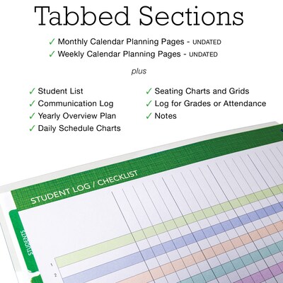 Global Printed Products Deluxe Spring Floral 8.5" x 11" Academic Planner, Plastic Cover, Multicolored (NAD-UNDTP-30)