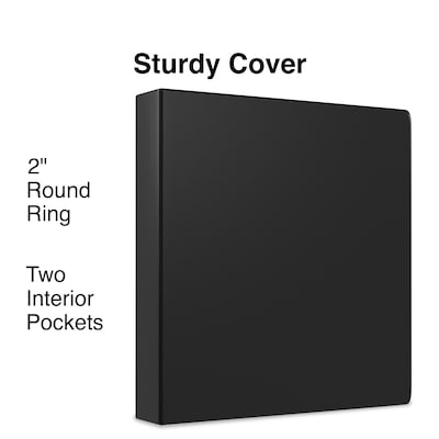 Staples 2 3-Ring Non-View Binder, Black (ST26587-CC)