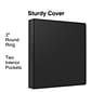 Staples 2" 3-Ring Non-View Binder, Black (ST26587-CC)