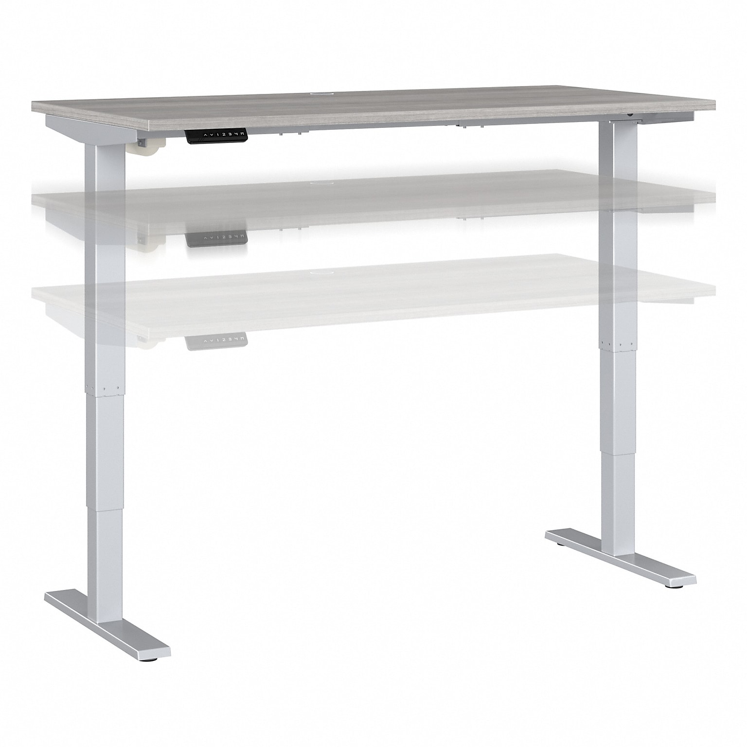 Bush Business Furniture Move 40 Series 28-48 Adjustable Standing Desk, Platinum Gray/Cool Gray Metallic (M4S6030PGSK)