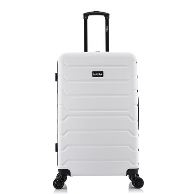 InUSA Trend 31.07" Hardside Suitcase, 4-Wheeled Spinner, White (IUTRE00L-WHI)