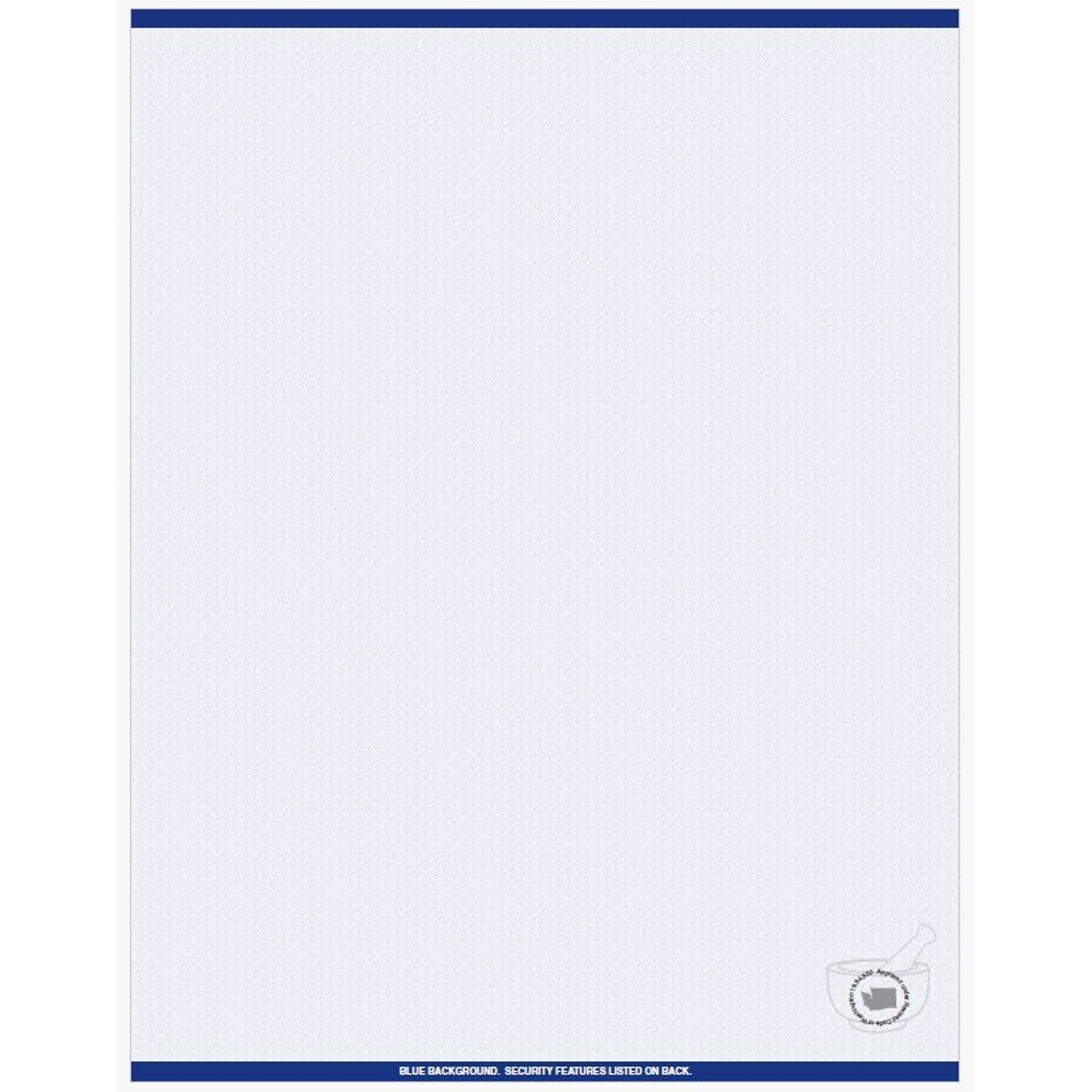 Medical Arts Press® Washington Laser Prescription Forms; Non Personalized