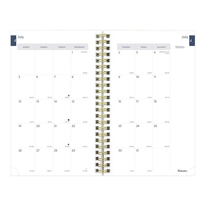 2026-2027 Blueline Academic 8" x 5" Weekly & Monthly Planner, Poly Cover, Floral Blue (CA114PM.01)