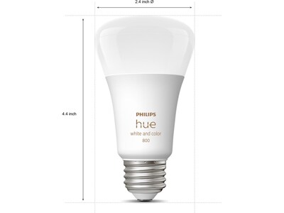 Philips Hue 60W Equivalent A19 LED Smart Light Bulb, Warm White, 2/Pack  (548610)