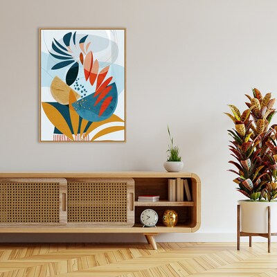 Amanti Art Tropical Planted by Ishita Banerjee Framed Canvas Wall Art Print, 32 x 42 (A42677747811