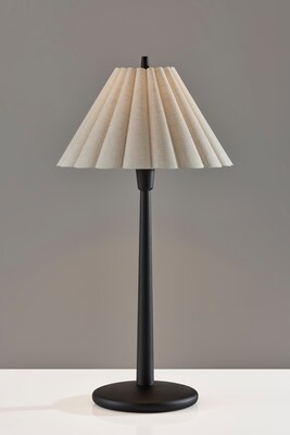 Adesso Scallop 28.75" Incandescent Table Lamp, Black/Cream (4143-01)
